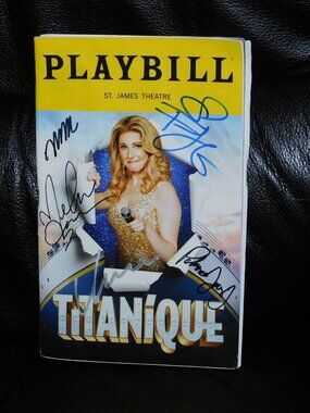 TITANIQUE signed playbill - NYC Broadway autographs x5 Marla Mindelle